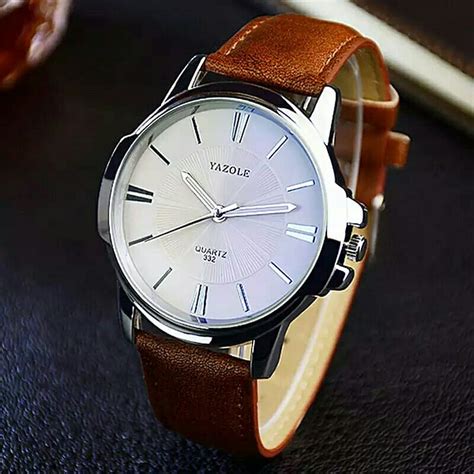 affordable brown leather watches.